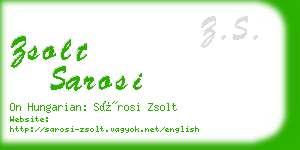 zsolt sarosi business card